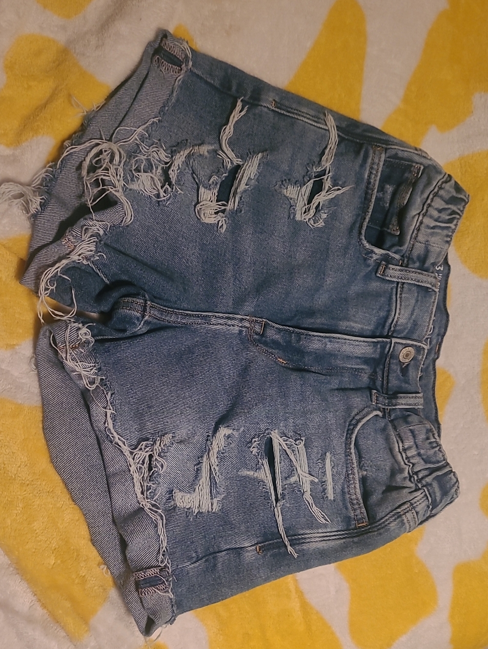 Arizona Jean Company Distressed Blue Denim Shorts